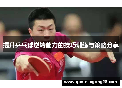 提升乒乓球逆转能力的技巧训练与策略分享